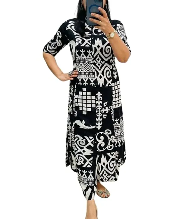 Black_Printed_Cotton_Kurta_Palazzo_Co-Ord_Set_For_Women