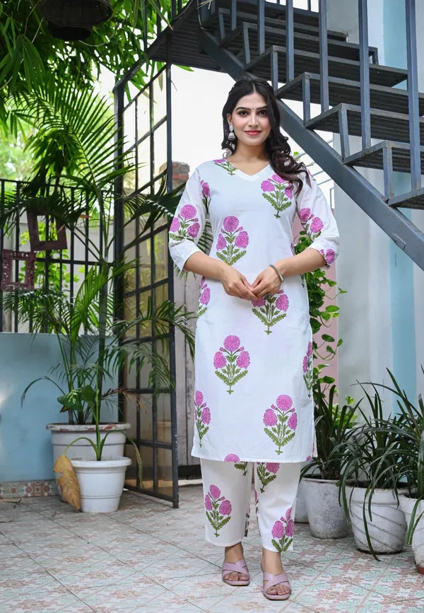Beautiful_Cotton_Hand_block_printed_with_natural_colors_and_process_kurta_pants_sets....