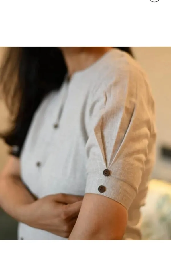 Beautiful_Embroidry_Work_Beige_Khadi_Cotton_Midi_Kurti