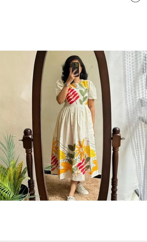 Beautiful_Floral_Print_Beige_Cotton_Flex_Midi