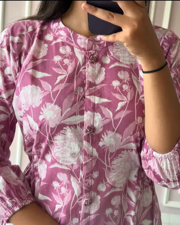 Beautiful_ikkat_print_Cotton_Full_Flair_Middy_Gown!!