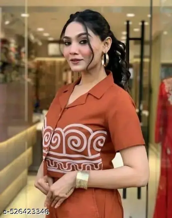 Brown_Cotton_filax_Shirt_Style_(With_Heavy_hand_work_embroidery_on_Front_&_Front_hand_work_on_Plazzo)