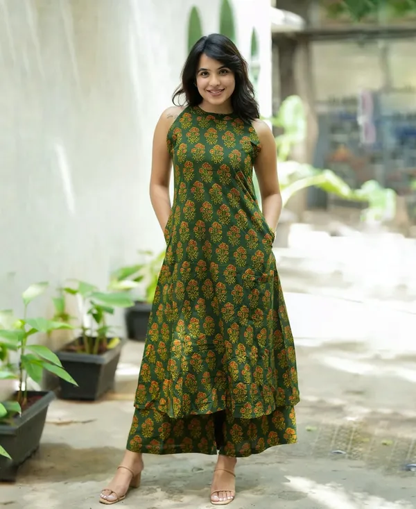 Green_Aline__kurta_with_both_side_pocket__&__palazzo