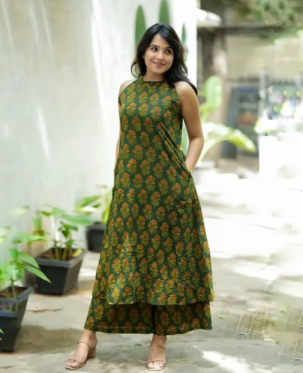 Green_Aline__kurta_with_both_side_pocket__&__palazzo