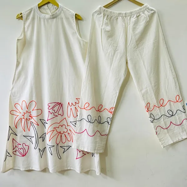 Off_White_Co-ord_Set_in_soft_summer___can_wear_single_frock_also._☀💙_.☺_🫶🏻