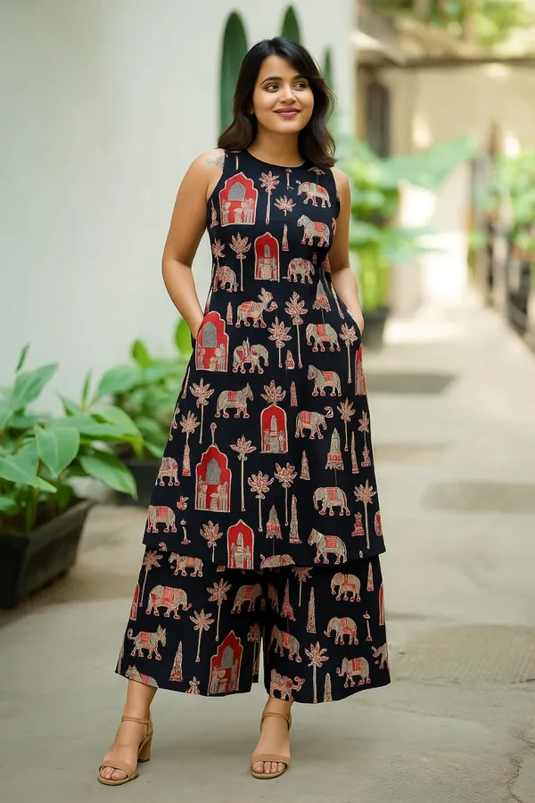 Premium_Floral_Fine_cotton_kurti_Palazza_set