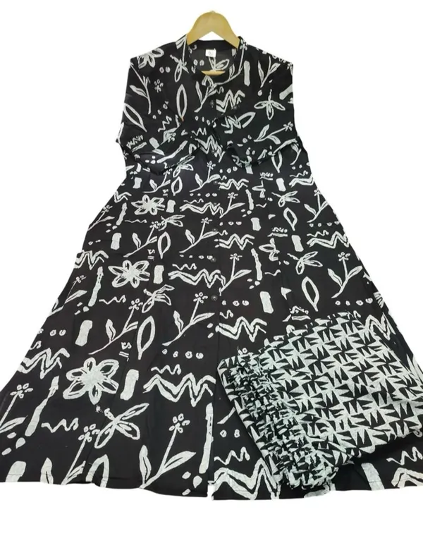 Printed_Cotton_Black_Kurti_Plazo_Set