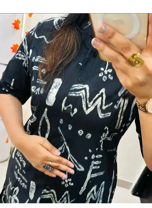 Printed_Cotton_Black_Kurti_Plazo_Set