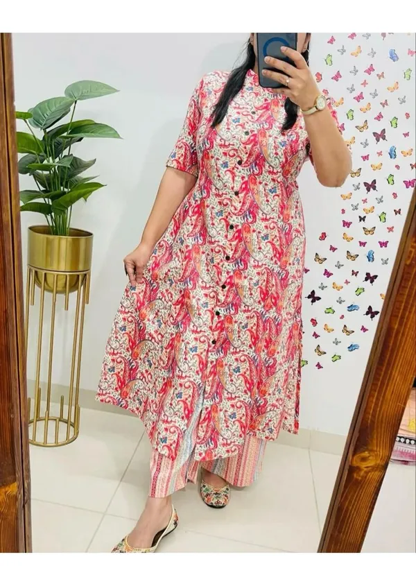 Printed_Cotton_Multi_Red_Kurti_Plazo_Set