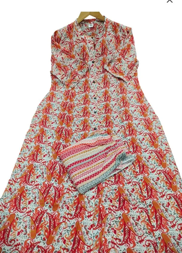 Printed_Cotton_Multi_Red_Kurti_Plazo_Set