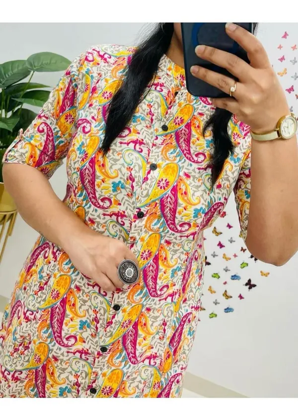 Printed_Cotton_Multi_Yellow_Kurti_Plazo_Set