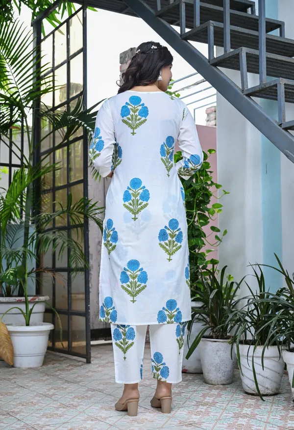 White__Beautiful_Cotton_Hand_block_printed_with_natural_colors_and_process_kurta_pants_sets..