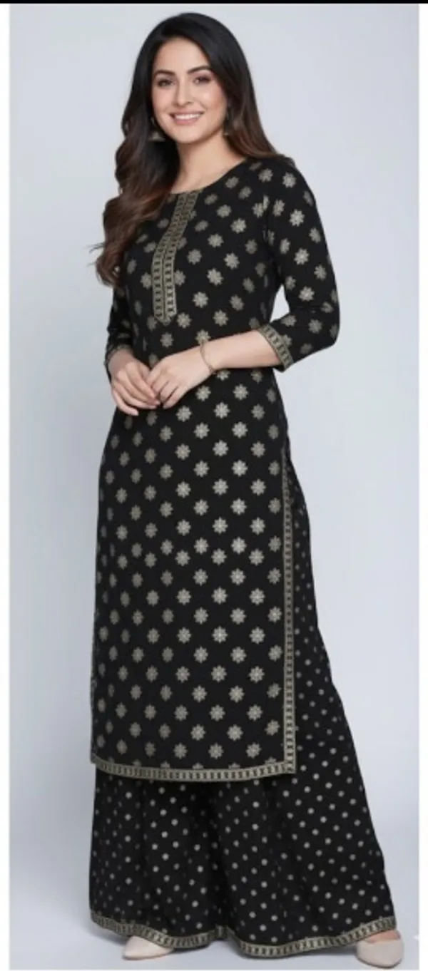 Black_Rayon_Fabric_Kurti_And_Palazzo_For_Women