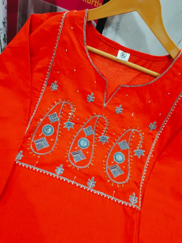 heavy_embroidery__Kurti_with_Pant_with_cotton_100-100_Dupatta