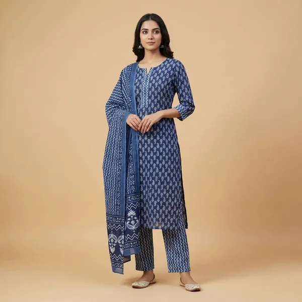 Indigo_Blue_Soft_Touch_Unstitched_Cotton_Dress_Material