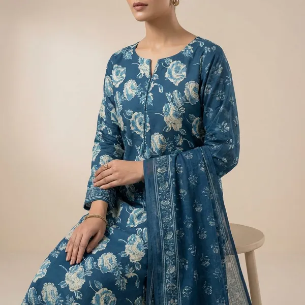 Teal_Blue_And_Peach_Cotton_Suit_Unstitched_Dress_Material_Combo_Set_Pack_Of_2