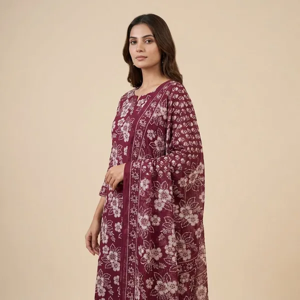 Wine_Soft_Touch_Unstitched_Cotton_Dress_Material