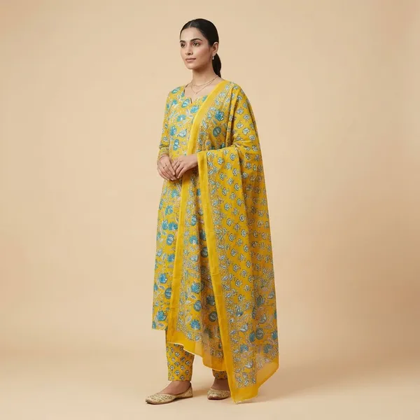 Yellow_Soft_Touch_Unstitched_Cotton_Dress_Material