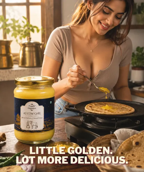 Pandit_Organics_A2_Desi_Gir_Cow_Ghee_500ml_(452g)_–_Pure_Cultured_Ghee_Made_Using_Traditional_Bilona_Method