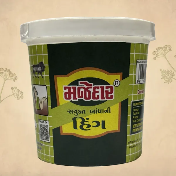 100_Gram_Majedar_Green_Brand_Strong_White_Hing_Powder_In_Dibbi_Compounded_Bandhani_Asafoetida_Rich_Flavor_And_Aroma_For_Authentic_Indian_Cooking