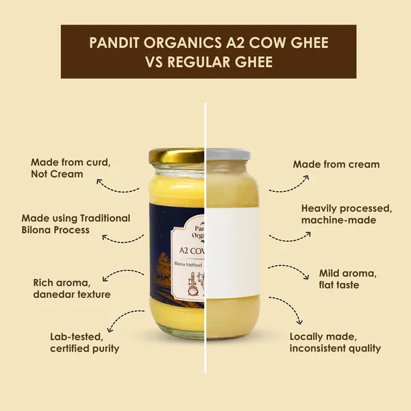 Pandit_Organics_A2_Desi_Gir_Cow_Ghee_500ml_(452g)_–_Pure_Cultured_Ghee_Made_Using_Traditional_Bilona_Method