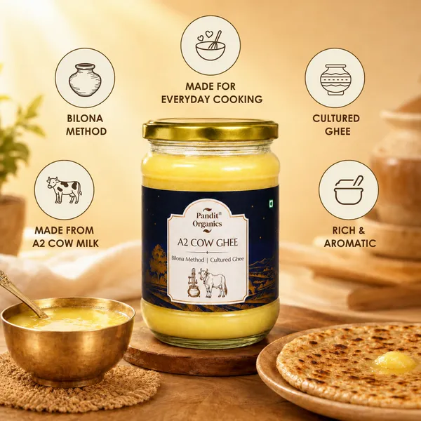 Pandit_Organics_A2_Desi_Gir_Cow_Ghee_500ml_(452g)_–_Pure_Cultured_Ghee_Made_Using_Traditional_Bilona_Method