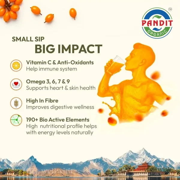 Pandit_Organics_Himalayan_Sea_Buckthorn_Pulp_Concentrate_1_L_|_Cold-Pressed_|_Makes_200_Glasses_|_Natural_Vitamin_C,_Omega_3_6_7_9,_Antioxidants_|_Immunity,_Skin_Glow_&_Gut_Health_Support_|_Juice_Seabuckthorn_|_1_L