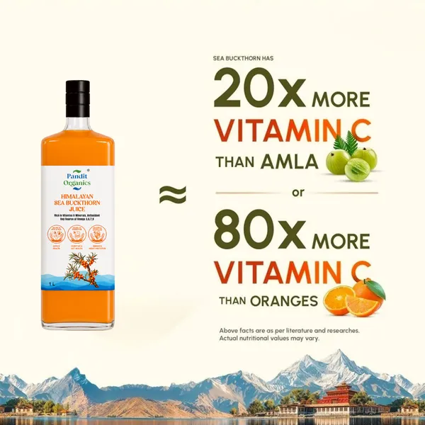 Pandit_Organics_Himalayan_Sea_Buckthorn_Pulp_Concentrate_1_L_|_Cold-Pressed_|_Makes_200_Glasses_|_Natural_Vitamin_C,_Omega_3_6_7_9,_Antioxidants_|_Immunity,_Skin_Glow_&_Gut_Health_Support_|_Juice_Seabuckthorn_|_1_L