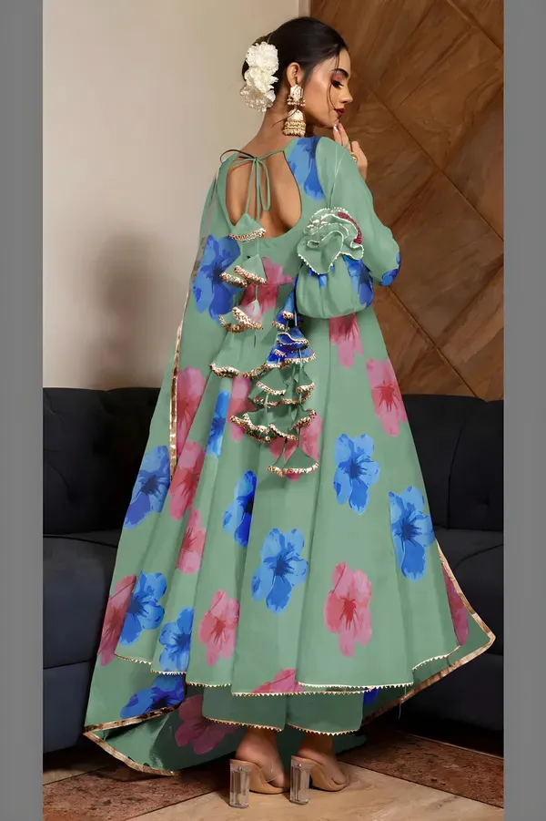 Pista_Georgette_Premium_&_Elegant_Gown_&_Dupatta_Set_For_Women