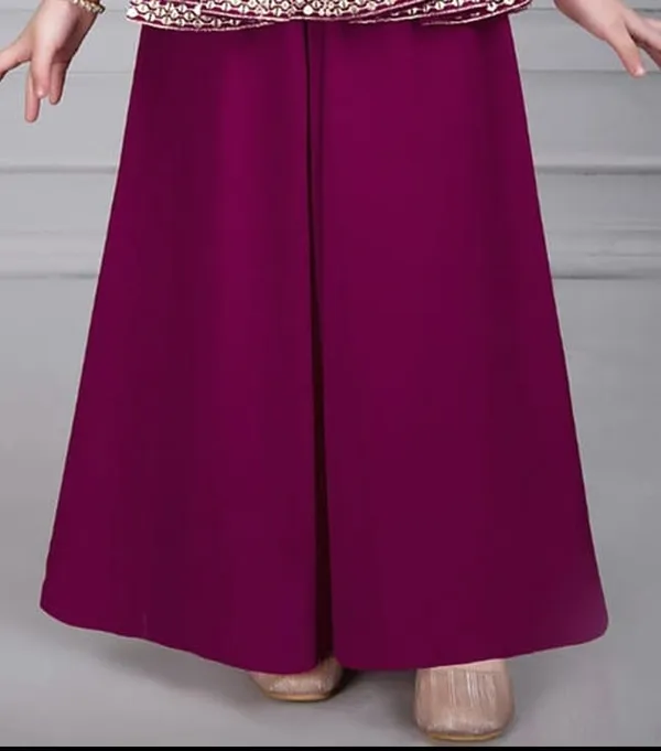 Purple_Crape_Premium_&_Elegant_Kurta_&_Sharara_Set_With_Dupatta_For_Girls