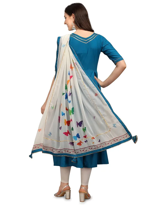 Blue_Rayon_Blend_Premium_&_Elegant_Gown_&_Dupatta_Set_For_Women