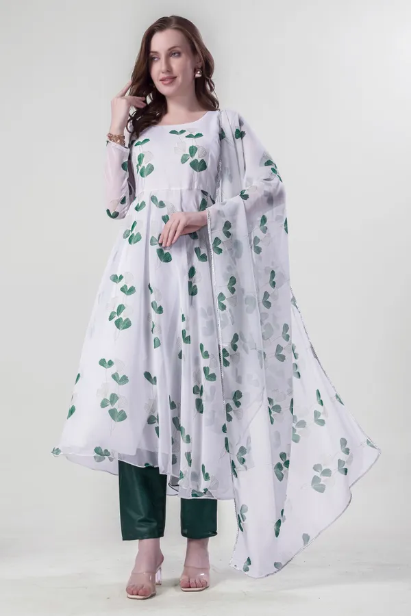 Green_Georgette_Premium_&_Elegant_Gown_&_Dupatta_Set_For_Women