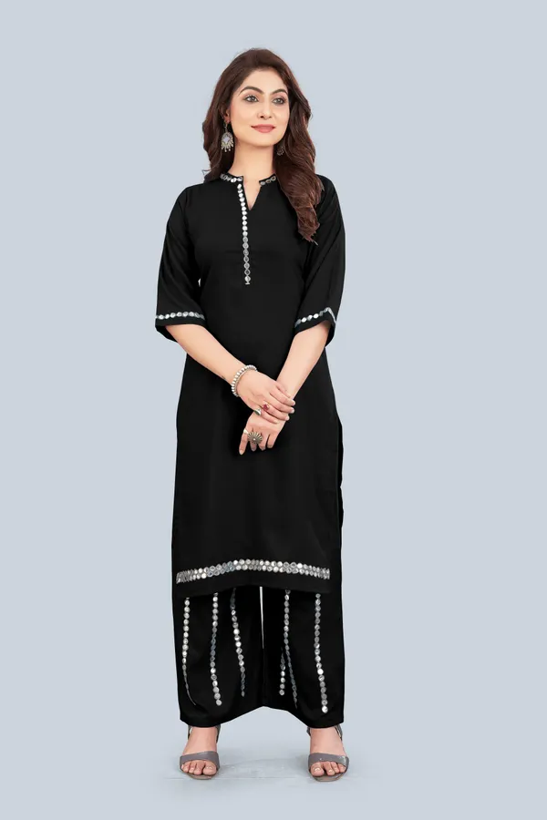 Black_Rayon_Premium_&_Elegant_Kurta_&_Palazzo_Set_For_Women