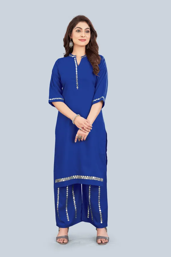 Navy_Blue_Rayon_Premium_&_Elegant_Kurta_&_Palazzo_Set_For_Women