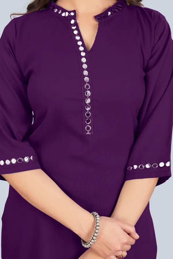 Purple_Rayon_Premium_&_Elegant_Kurta_&_Palazzo_Set_For_Women