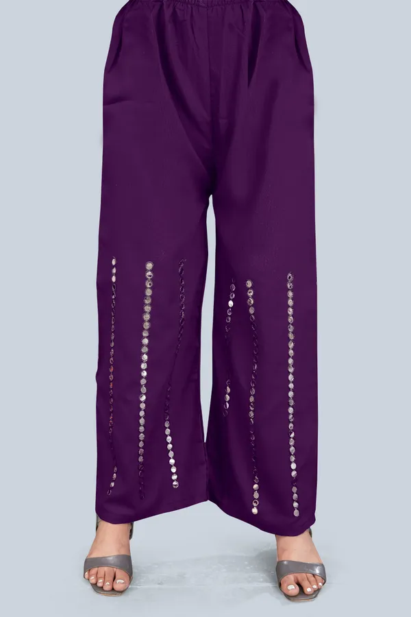 Purple_Rayon_Premium_&_Elegant_Kurta_&_Palazzo_Set_For_Women