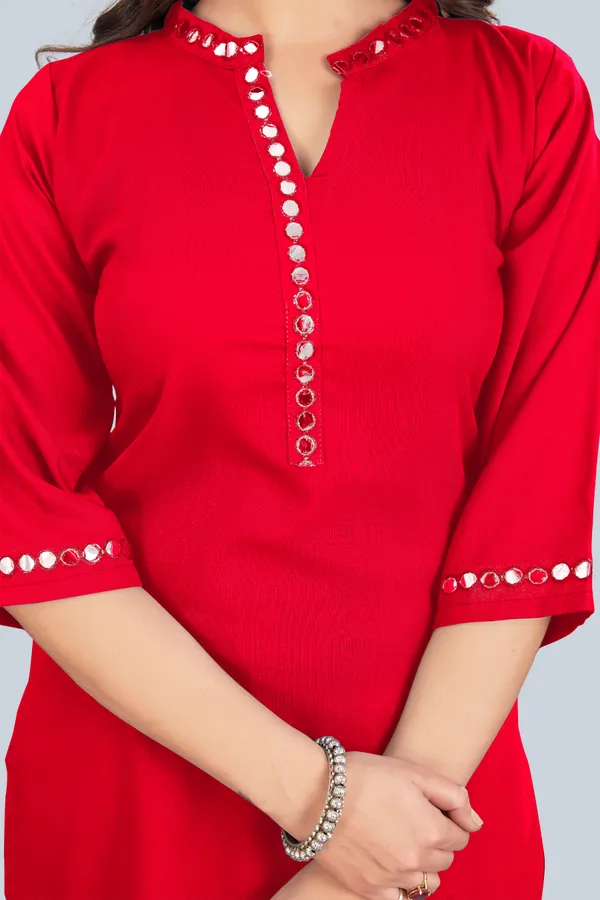 Red_Rayon_Premium_&_Elegant_Kurta_&_Palazzo_Set_For_Women