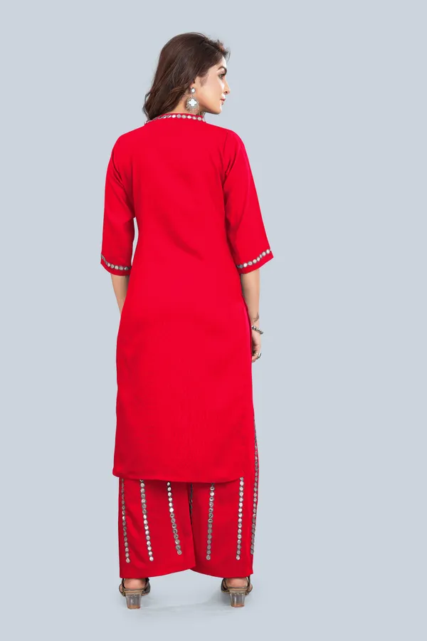 Red_Rayon_Premium_&_Elegant_Kurta_&_Palazzo_Set_For_Women
