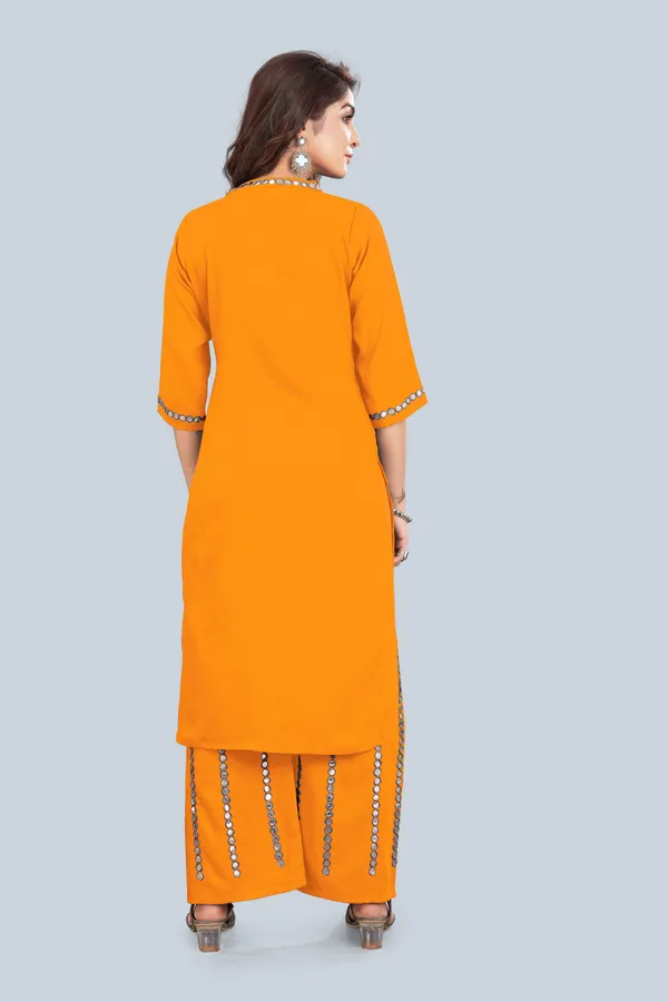 Yellow_Rayon_Premium_&_Elegant_Kurta_&_Palazzo_Set_For_Women