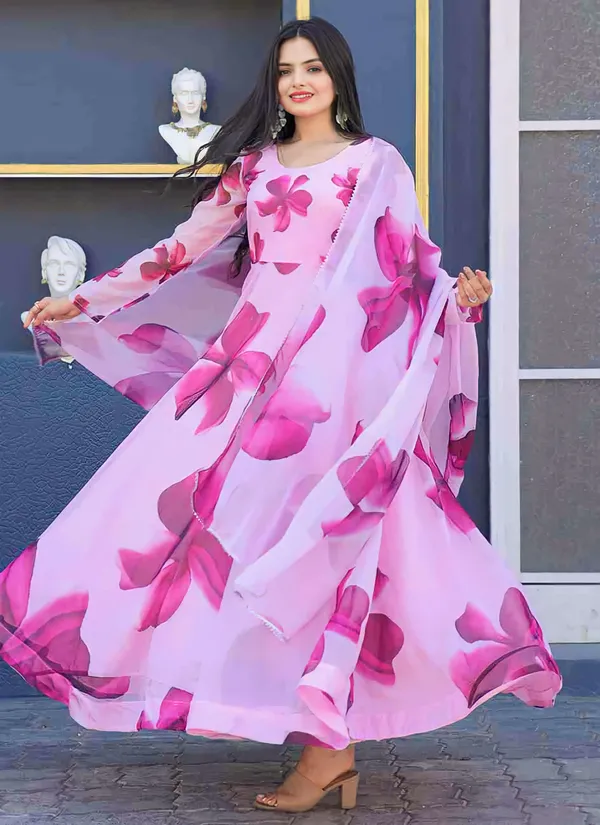 Pink_Georgette_Premium_&_Elegant_Gown_&_Dupatta_Set_For_Women