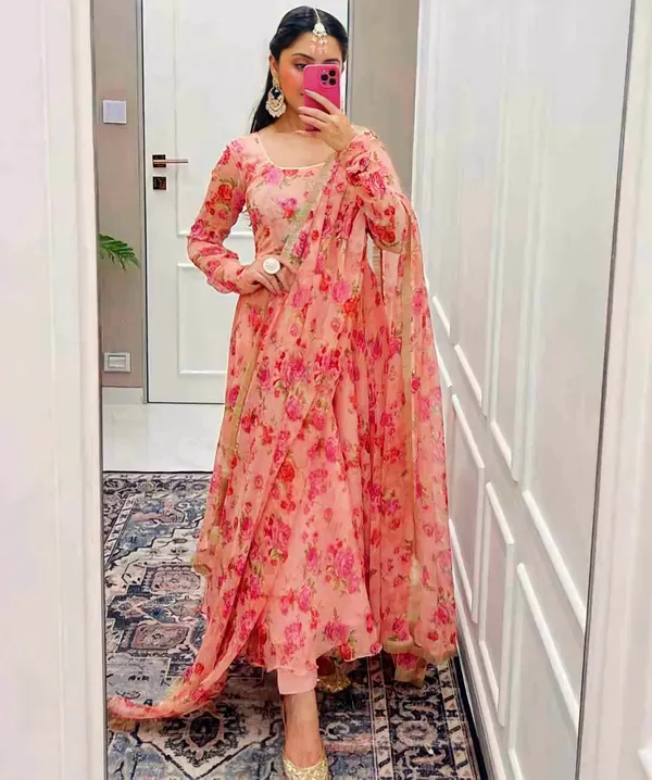 Pink_Georgette_Premium_&_Elegant_Gown_&_Dupatta_Set_For_Women