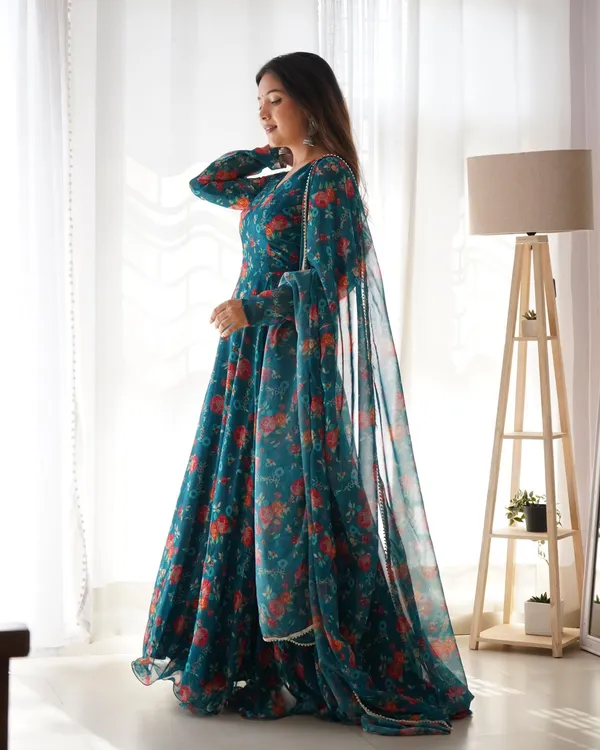Rama_Georgette_Premium_&_Elegant_Gown_&_Dupatta_Set_For_Women