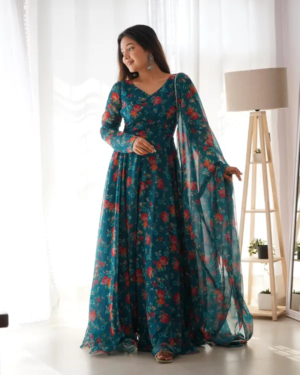 Rama_Georgette_Premium_&_Elegant_Gown_&_Dupatta_Set_For_Women