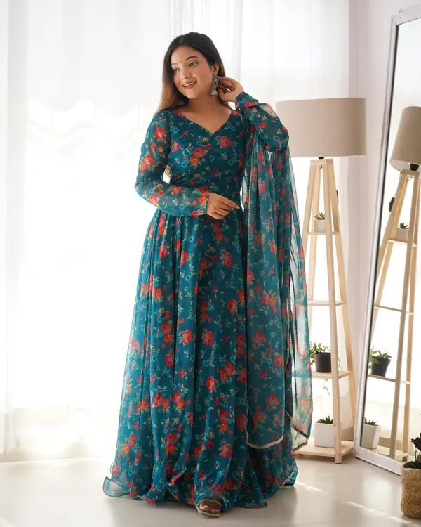 Rama_Georgette_Premium_&_Elegant_Gown_&_Dupatta_Set_For_Women