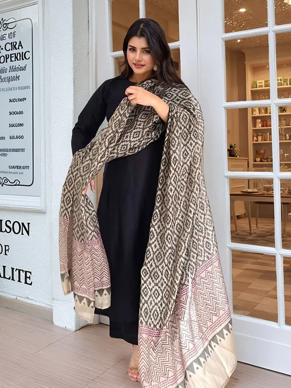 Black_Rayon_Premium_&_Elegant_Gown_&_Dupatta_Set_For_Women