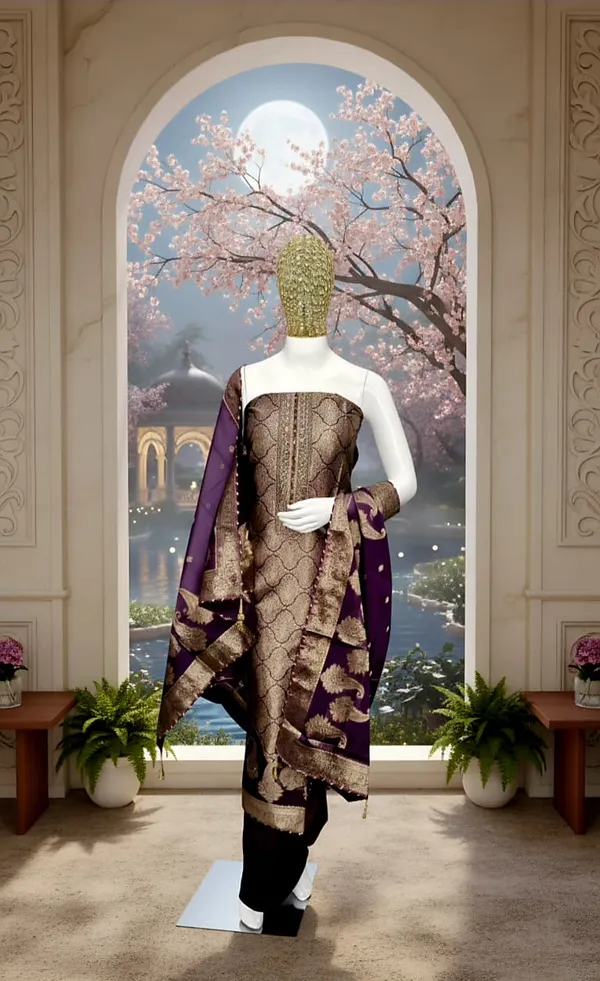 Purple_Royal_Banarasi_Silk_Brocade_Dress_Material_For_Women