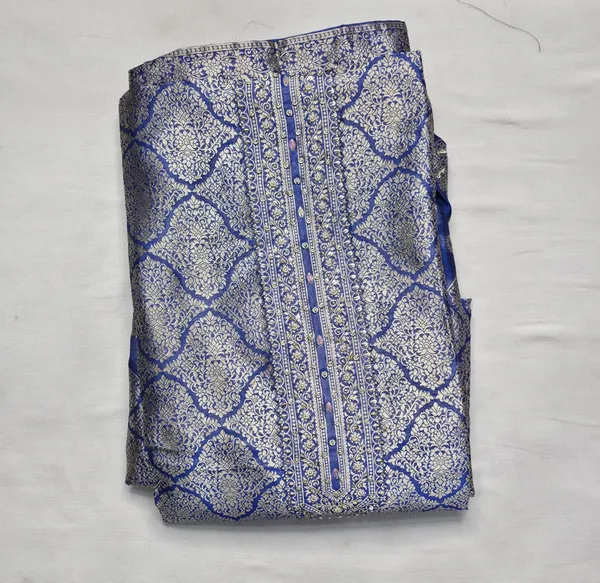 Regal_Blue_Banarasi_Brocade_Unstitched_Suit_Set_For_Women