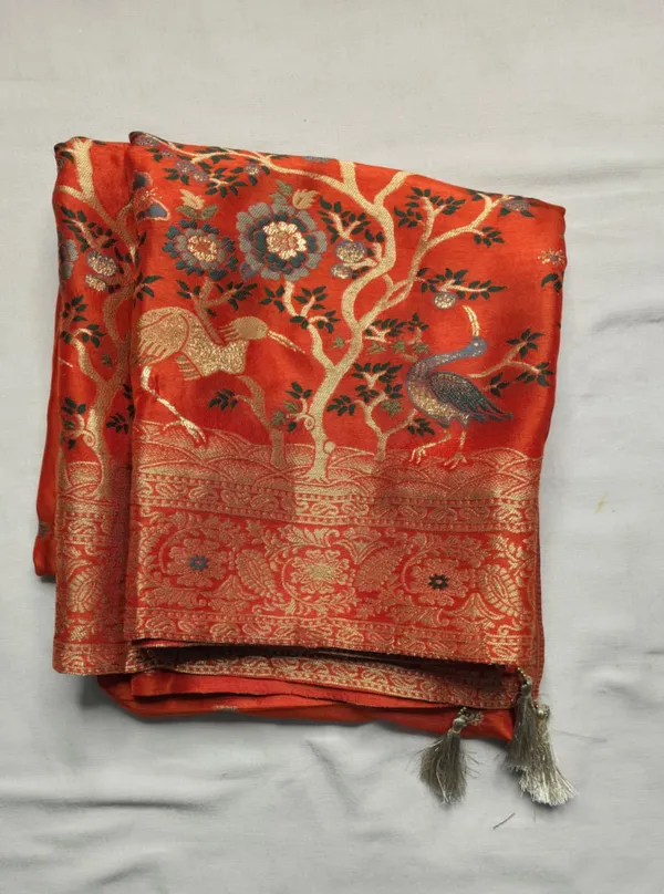 Orange_Art_Silk_Unstitched_Suit_With_Zari_Woven_Dupatta_For_Women