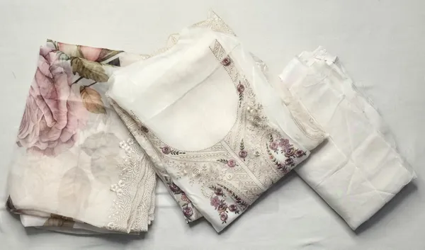 White_The_Floral_Dream_Organza_Unstitched_Suit_Set_For_Women