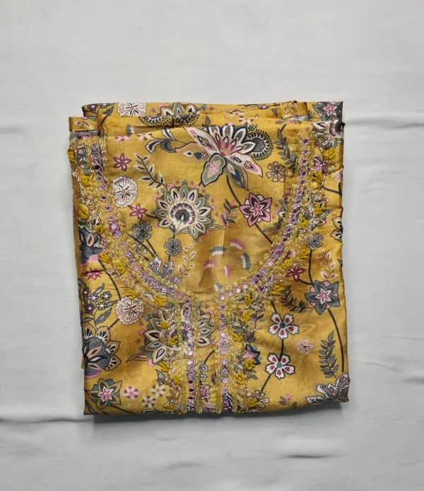 Mustard_Gold_Floral_Silk_Blend_Embroidered_Suit_Set__For_Women